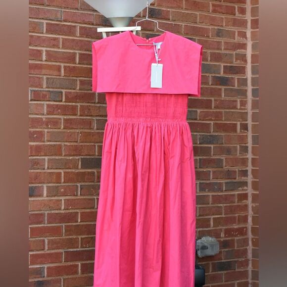 New Antonio Melani x Jennifer Sumko Rachel 4 Taffeta Capelet Barbie Pink Smock - Picture 11 of 15